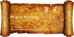 Migra Alvina névjegykártya